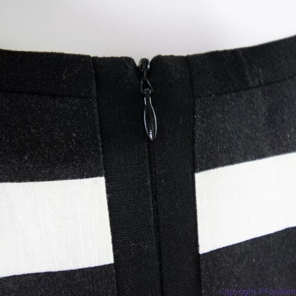 NEW Marks & Spencer M&S black and white striped linen dress, UK size 14 - Picture 12 of 16